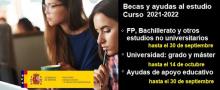 CONVOCATORIA DE BECAS Y AYUDAS DEL MEC PARA BACHILLERATO Y FP 2021-2022